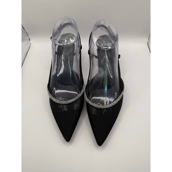 Jones New York Black Mesh Slingback Heels – Never Worn – Size 8 - Picture 3 of 13